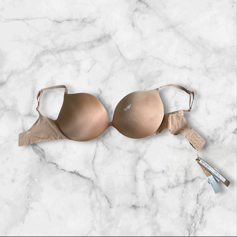 SKIMS Ultimate Push Up Plunge Bra Clay BR-UWR-1881 32DDD NWT